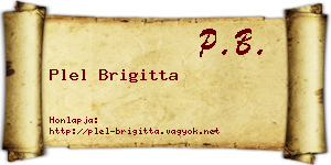 Plel Brigitta névjegykártya